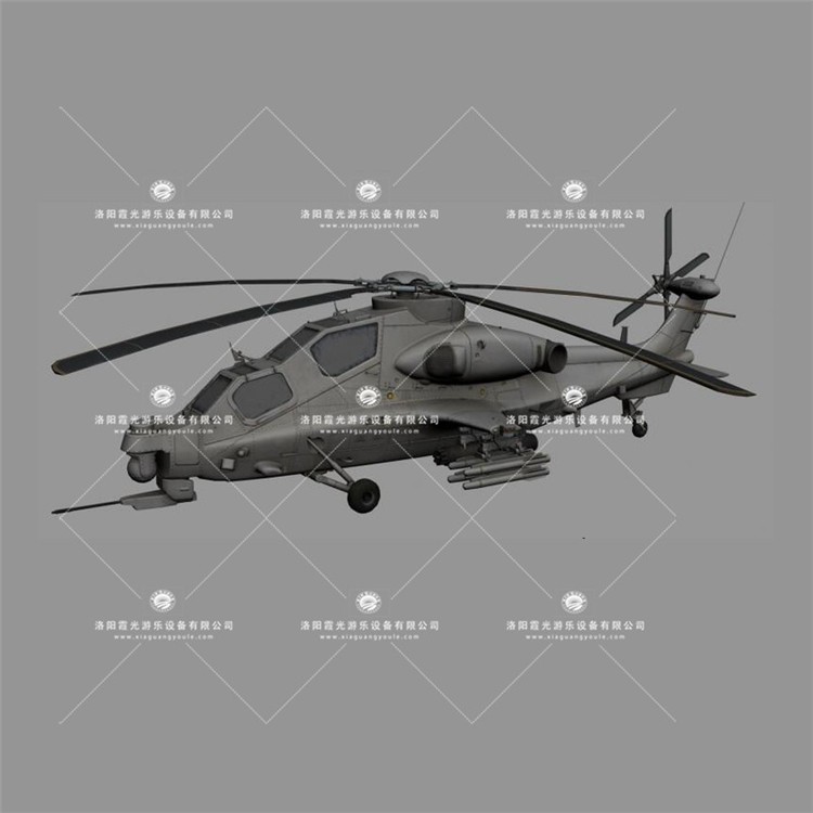 打安镇武装直升机3D模型